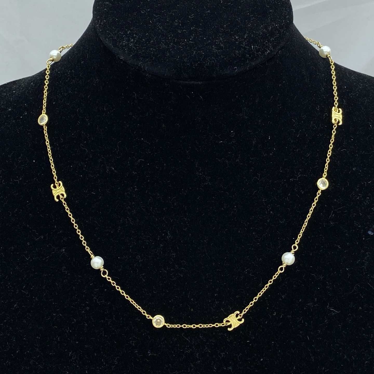 Celine Pearl Necklace Bracelet - Image 6