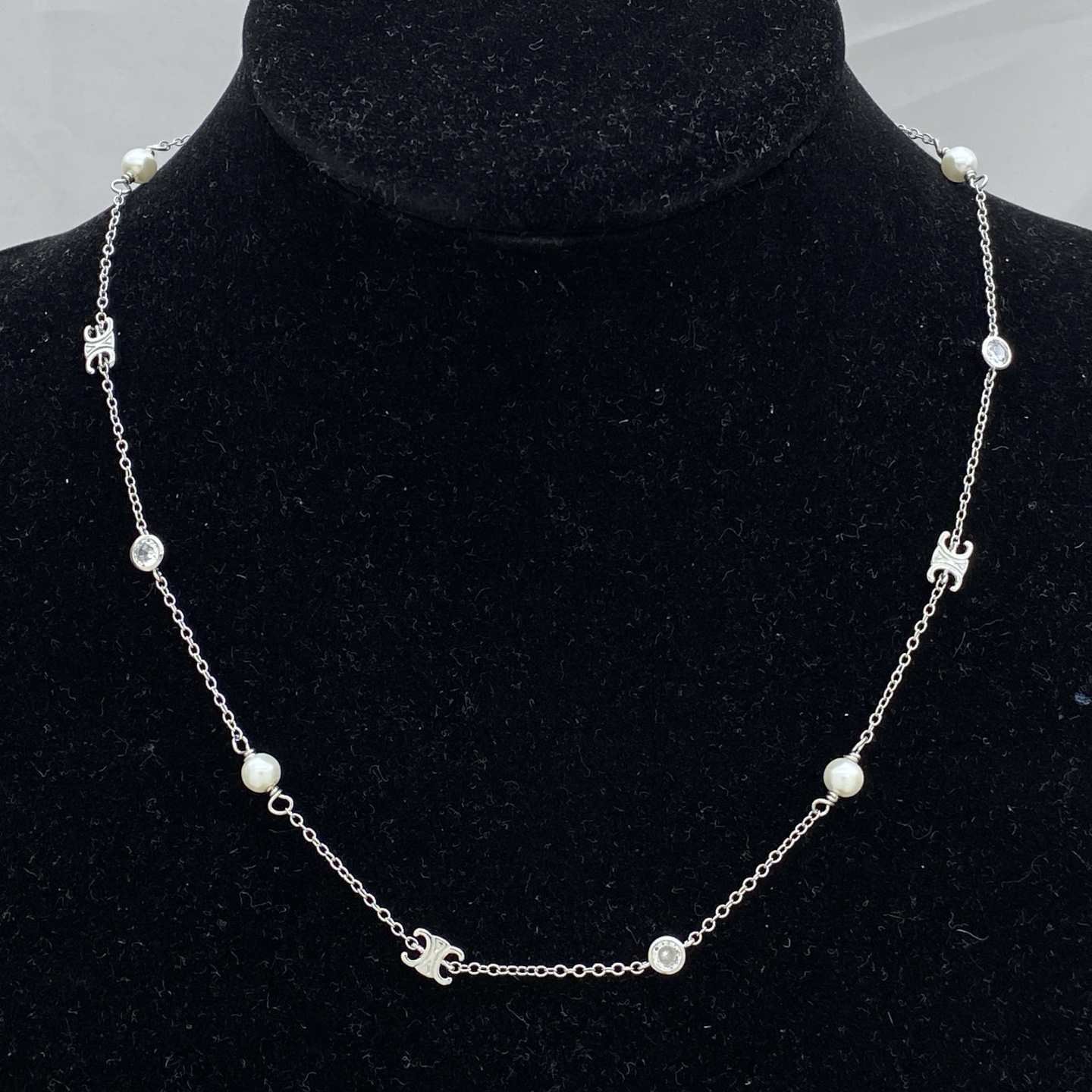 Celine Pearl Necklace Bracelet - Image 4
