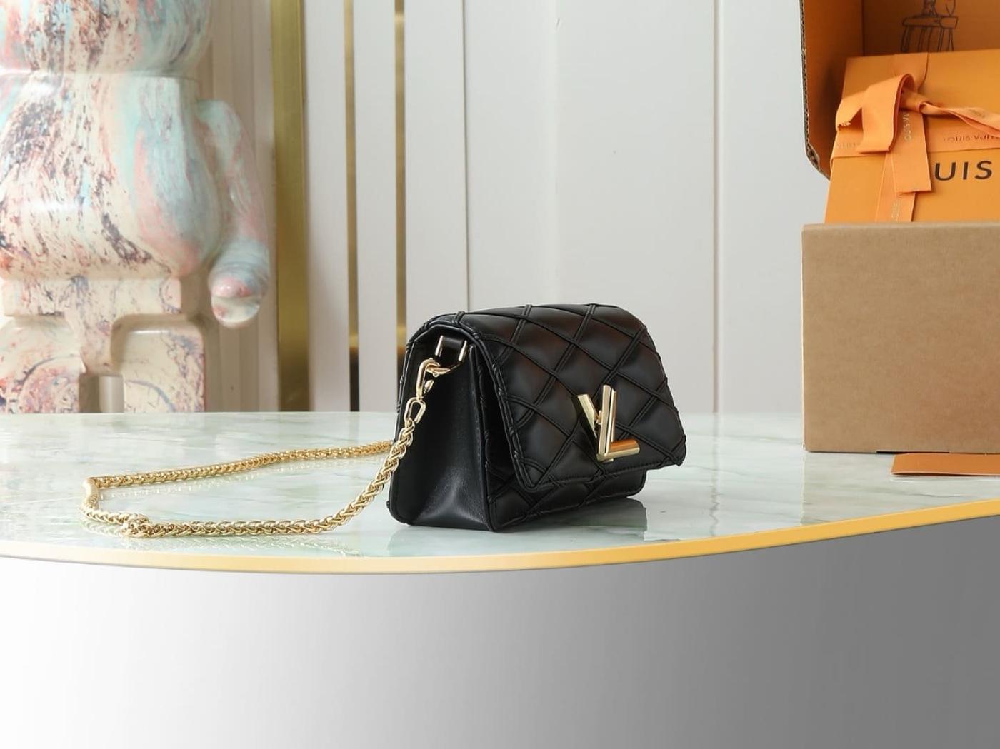 Louis Vuitton GO-14 WOC Black Lambskin - Image 6