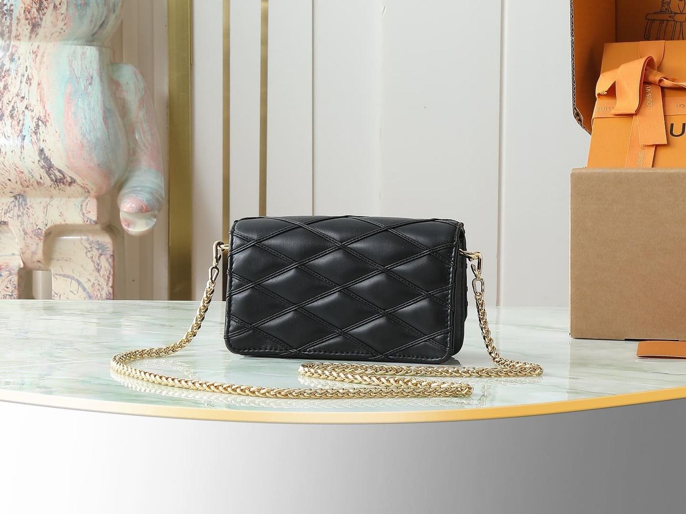 Louis Vuitton GO-14 WOC Black Lambskin - Image 4
