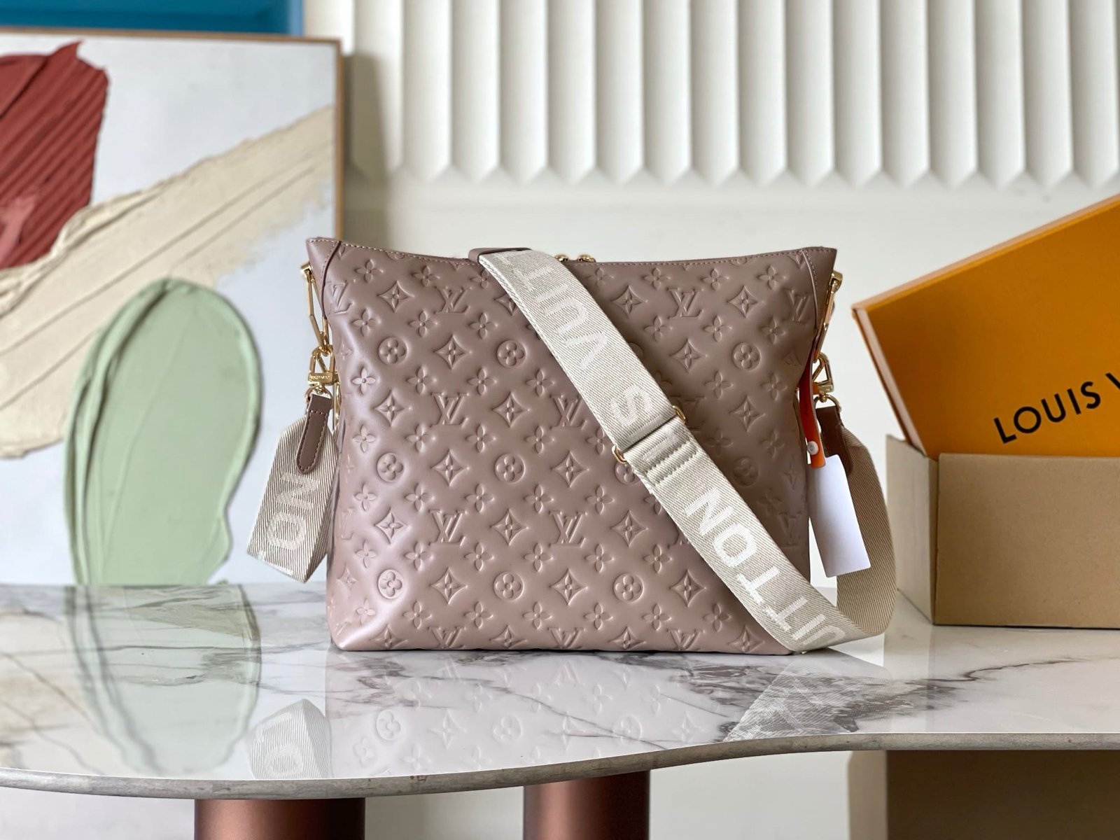 Alternative view of Louis Vuitton Coussin Hobo MM Galet