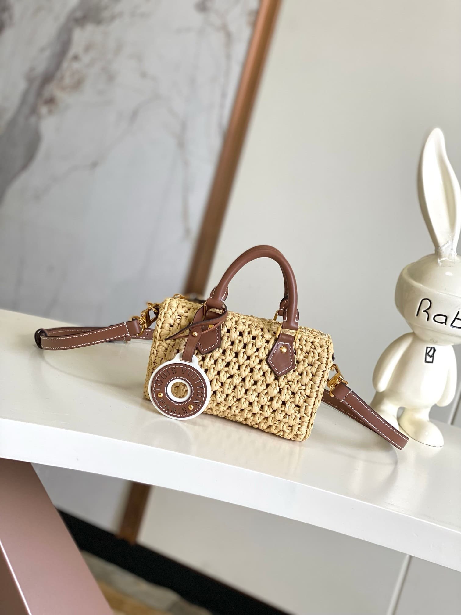Alternative view of Louis Vuitton Nano Speedy Raffia Bag