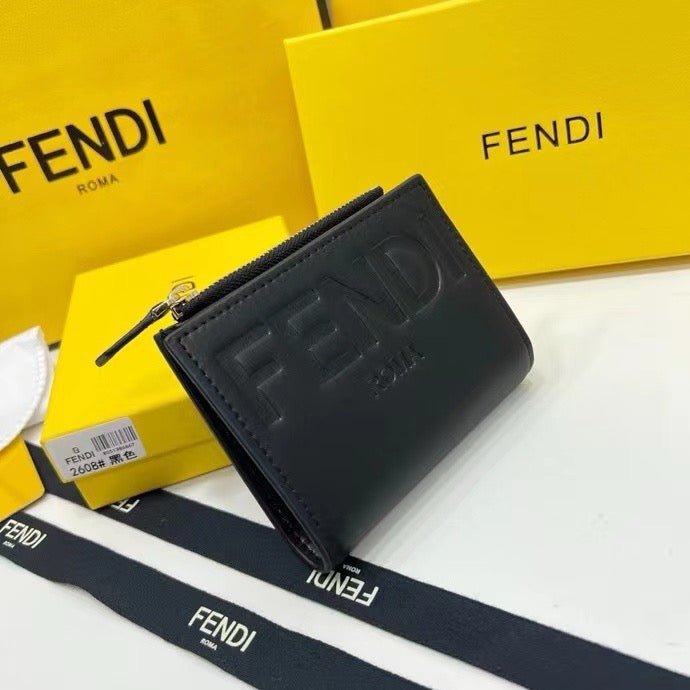 FENDI Printed Cowhide Short Wallet - Image 3