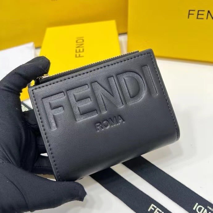 FENDI Printed Cowhide Short Wallet