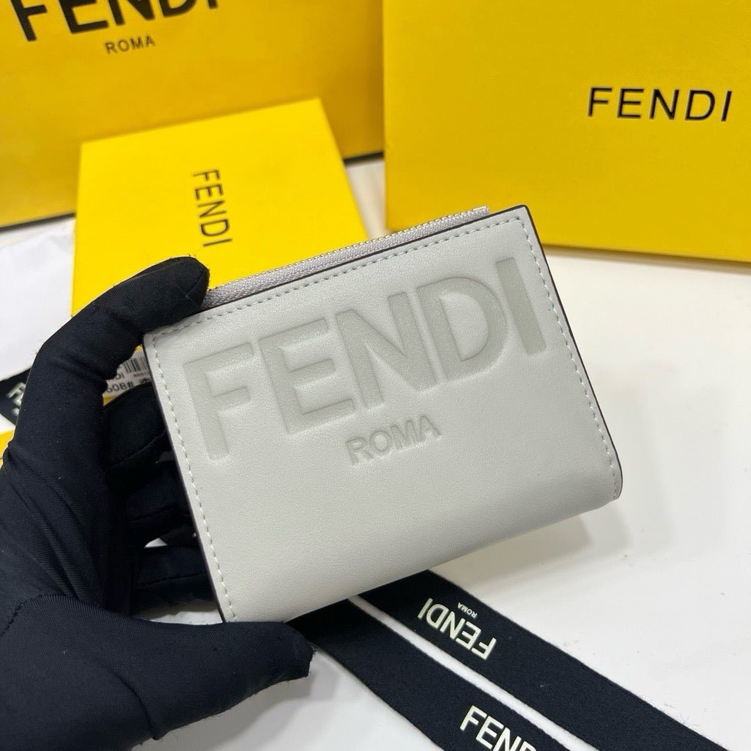 FENDI Printed Cowhide Short Wallet