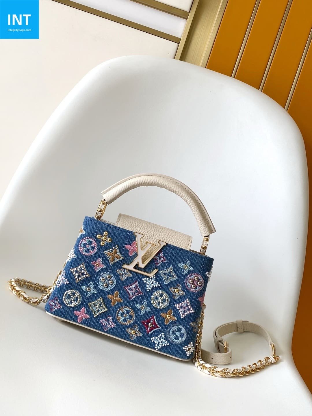 Alternative view of Louis Vuitton Capucines Mini Denim Canvas