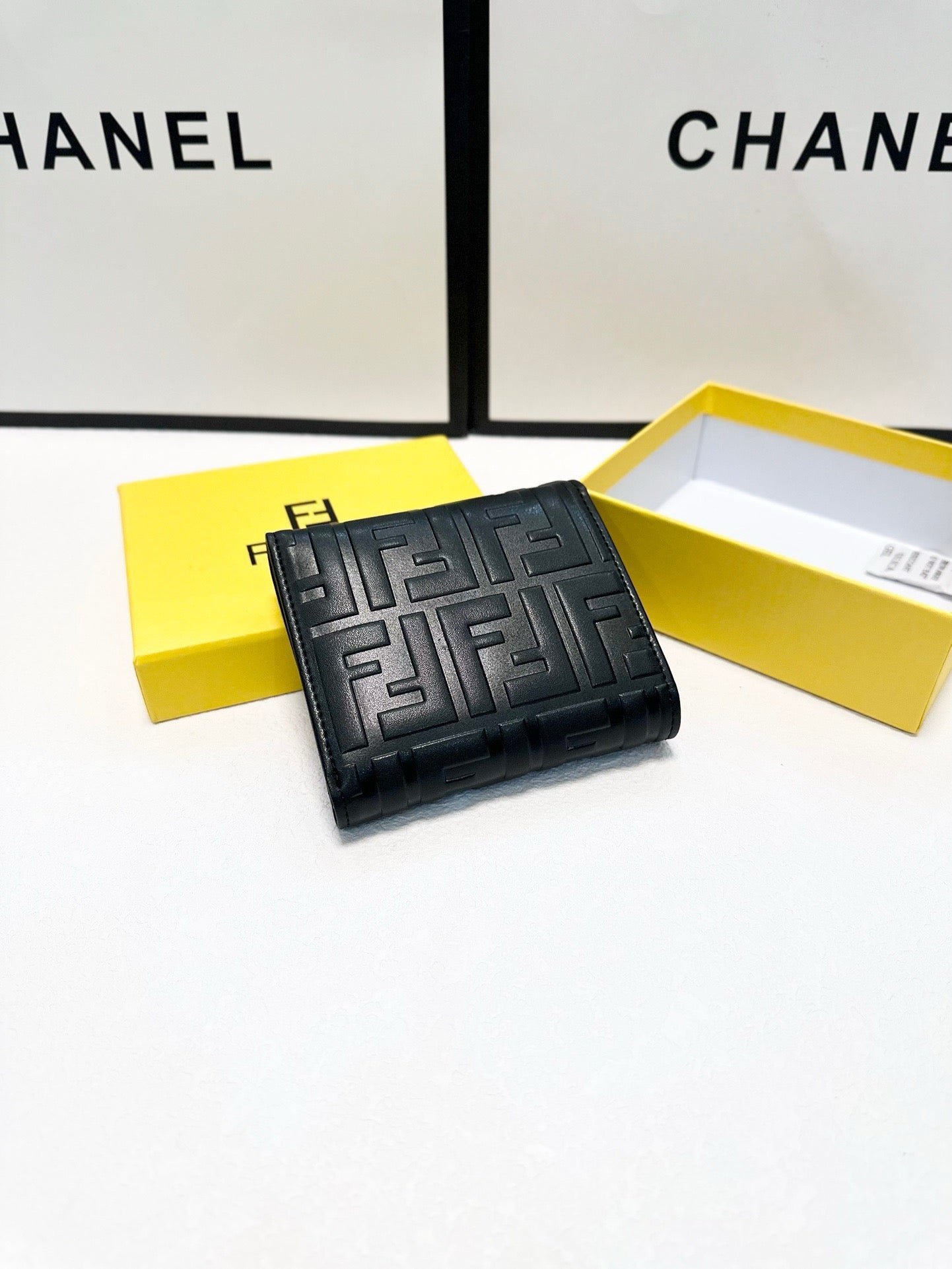 Alternative view of Fendi Embossed FF Logo Leather Wallet