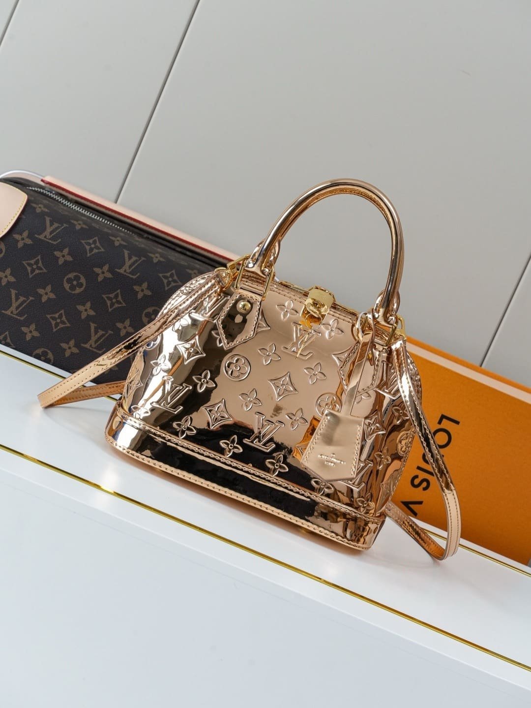 Alternative view of Louis Vuitton Alma BB Copper Reflective