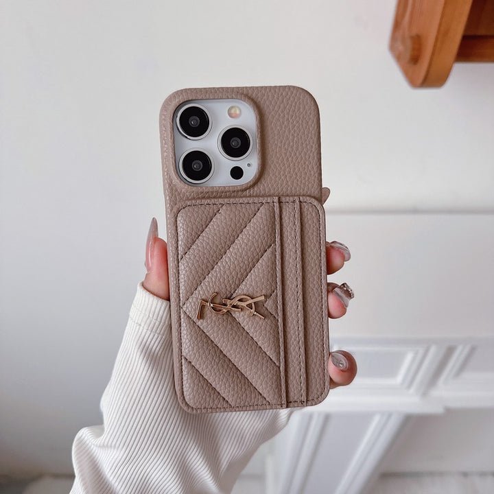 Alternative view of YSL Grained Leather Card Holder iPhone Case