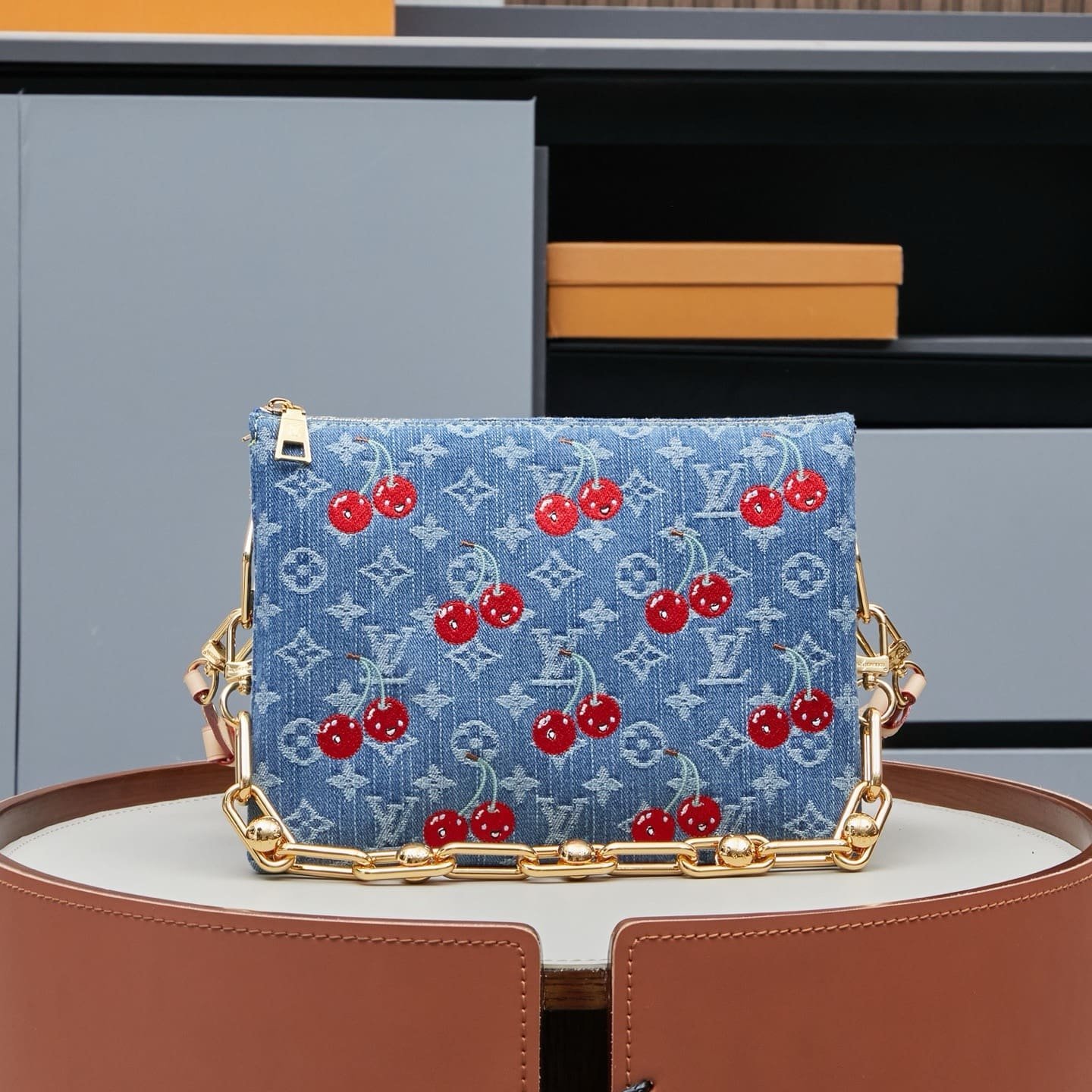 Louis Vuitton Coussin PM Cherry Denim - Image 4
