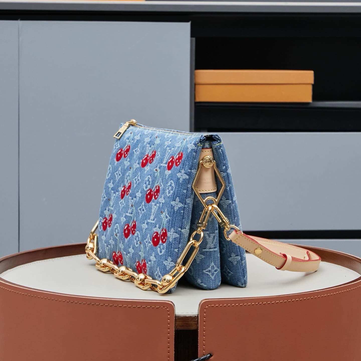 Louis Vuitton Coussin PM Cherry Denim - Image 6