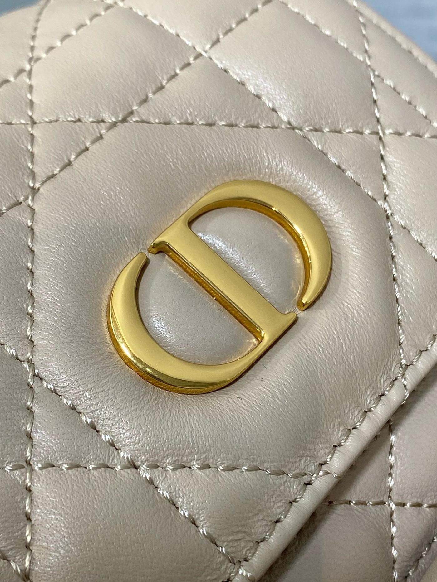 Dior Caro Mini Beige Lambskin Backpack - Image 3