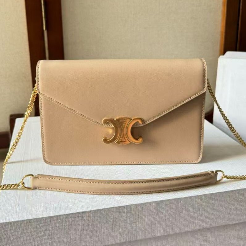 Celine Cuir Triomphe Envelope Chain Bag
