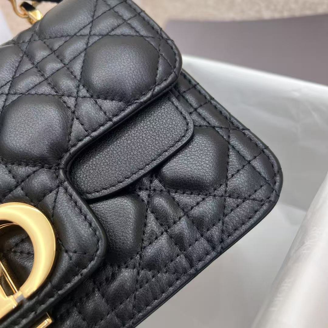 Dior Jolie Series Black Cannage Calfskin Hand Bag - Image 5