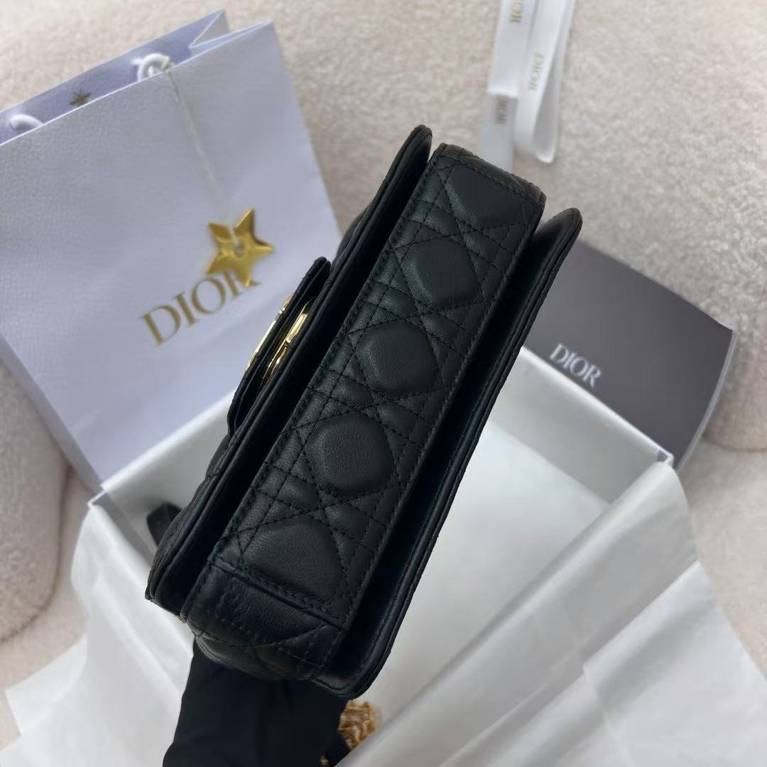 Dior Jolie Series Black Cannage Calfskin Hand Bag - Image 7
