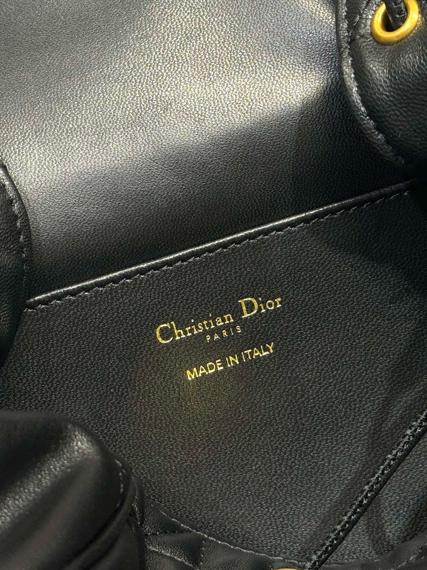 Dior Caro Medium Backpack Black Sheepskin - Image 2