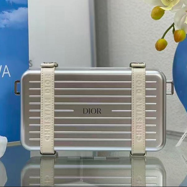 Dior x RimowaSilver Aluminum Cross-body Bag