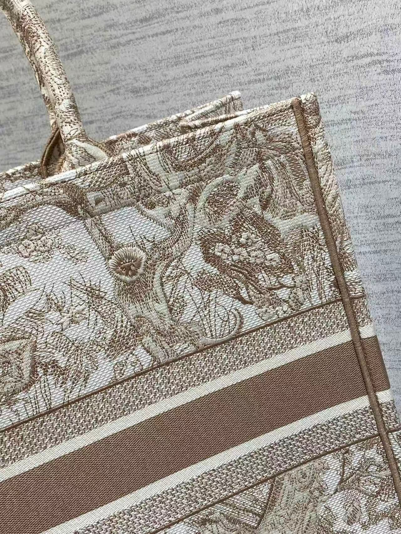 Alternative view of Dior Book Tote Brown White Animal Print Canvas Tote