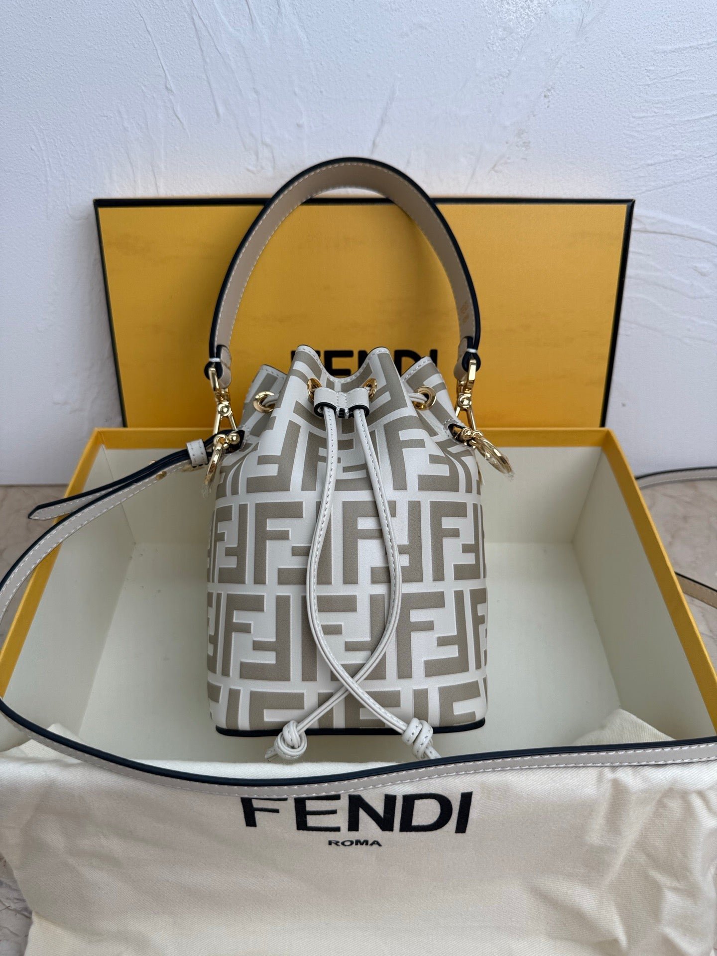 Fendi Mon Tresor 18 Embroidered Canvas