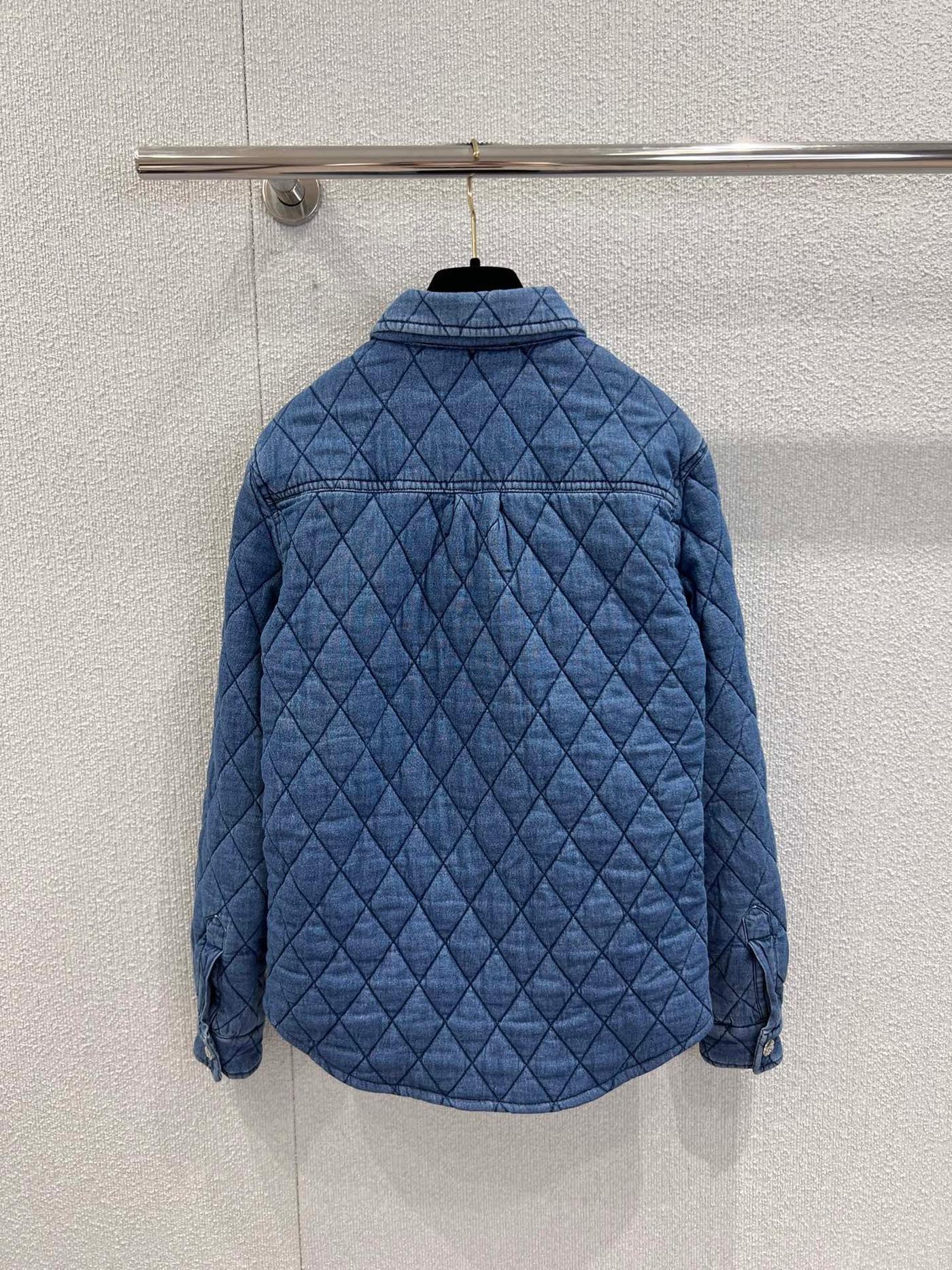 Alternative view of Chanel 2025 Quilted Jacket Blue Denim Fabric