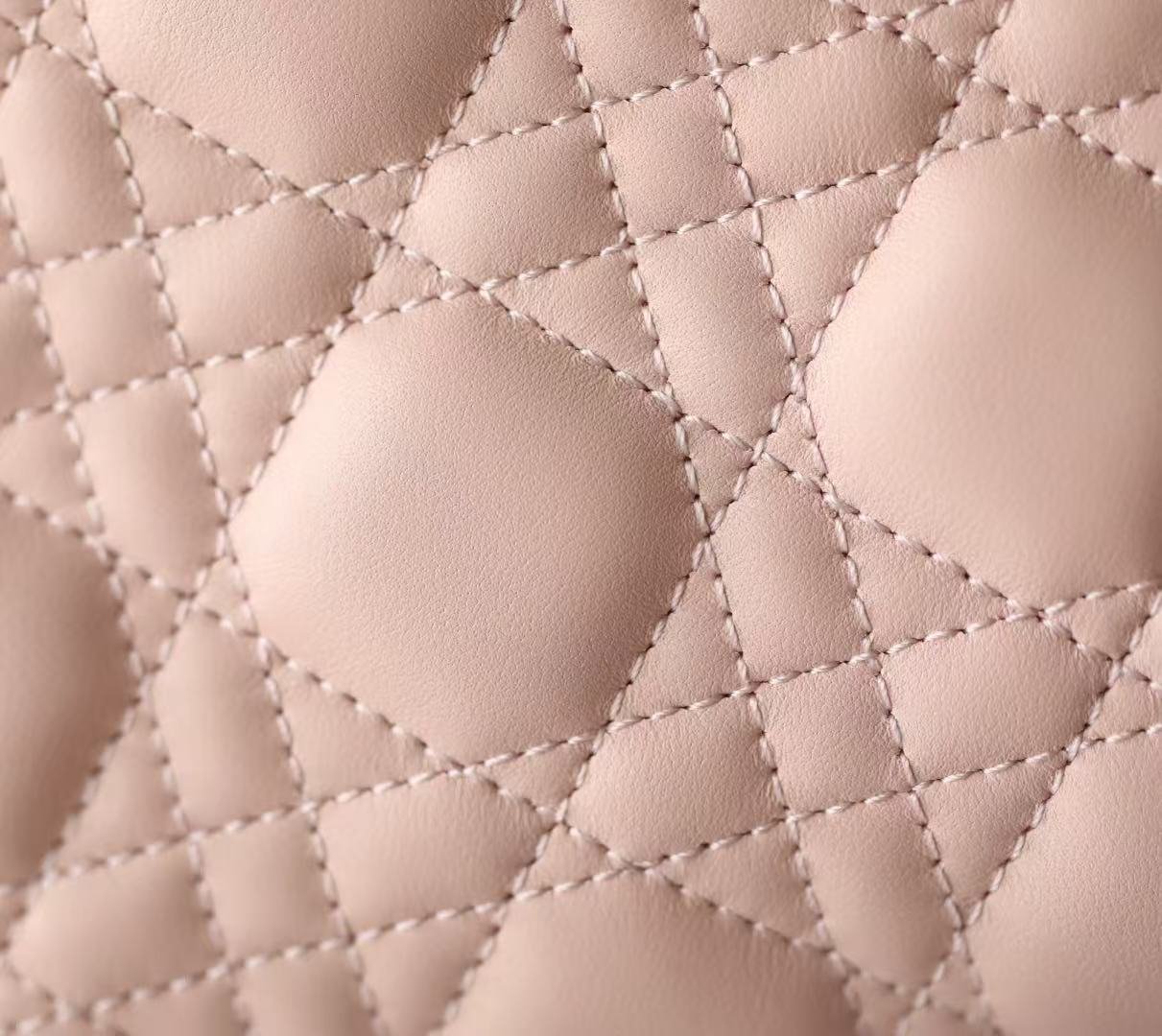 Dior Lady D-Joy Bag in Powder Pink Lambskin - Image 5