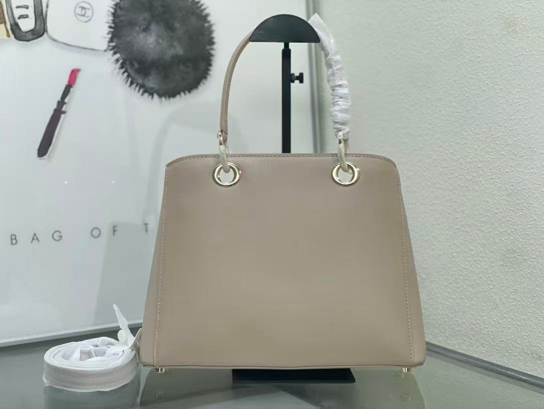 Dior Cigale Light Taupe Lambskin Top Handle Bag - Image 4