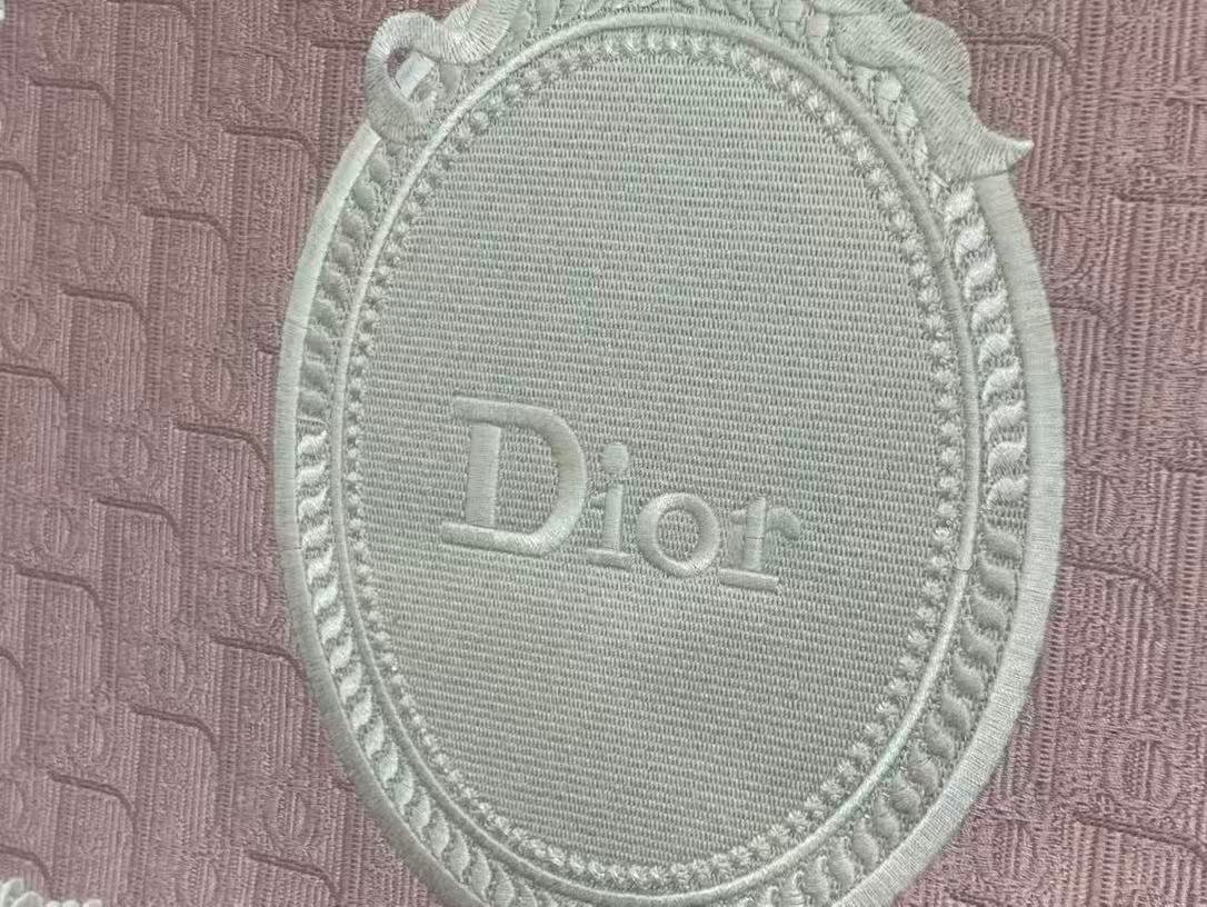 Dior Book Tote Pink Canvas Embroidered Tote Bag - Image 6