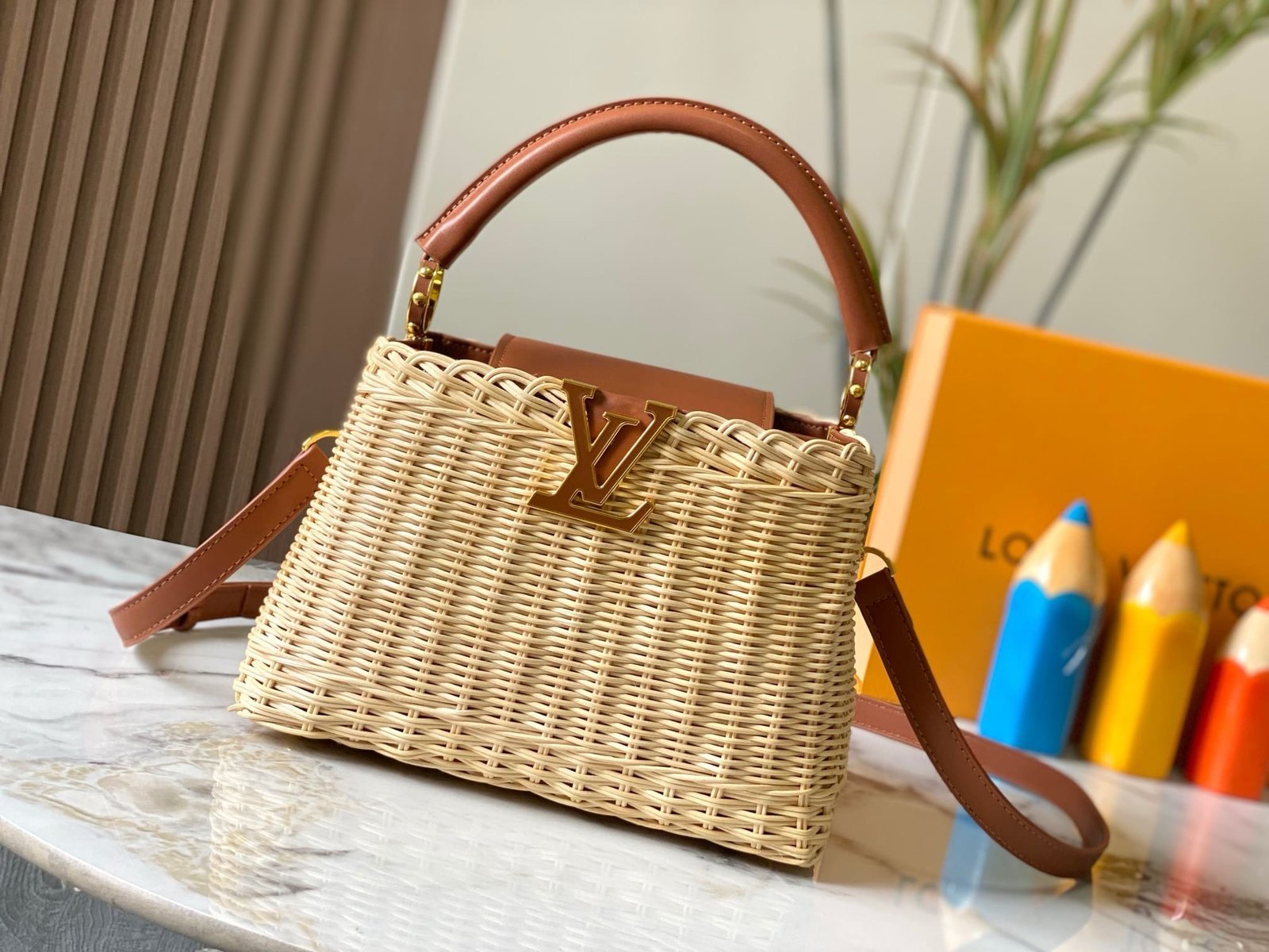 Alternative view of Louis Vuitton Capucines BB Rattan