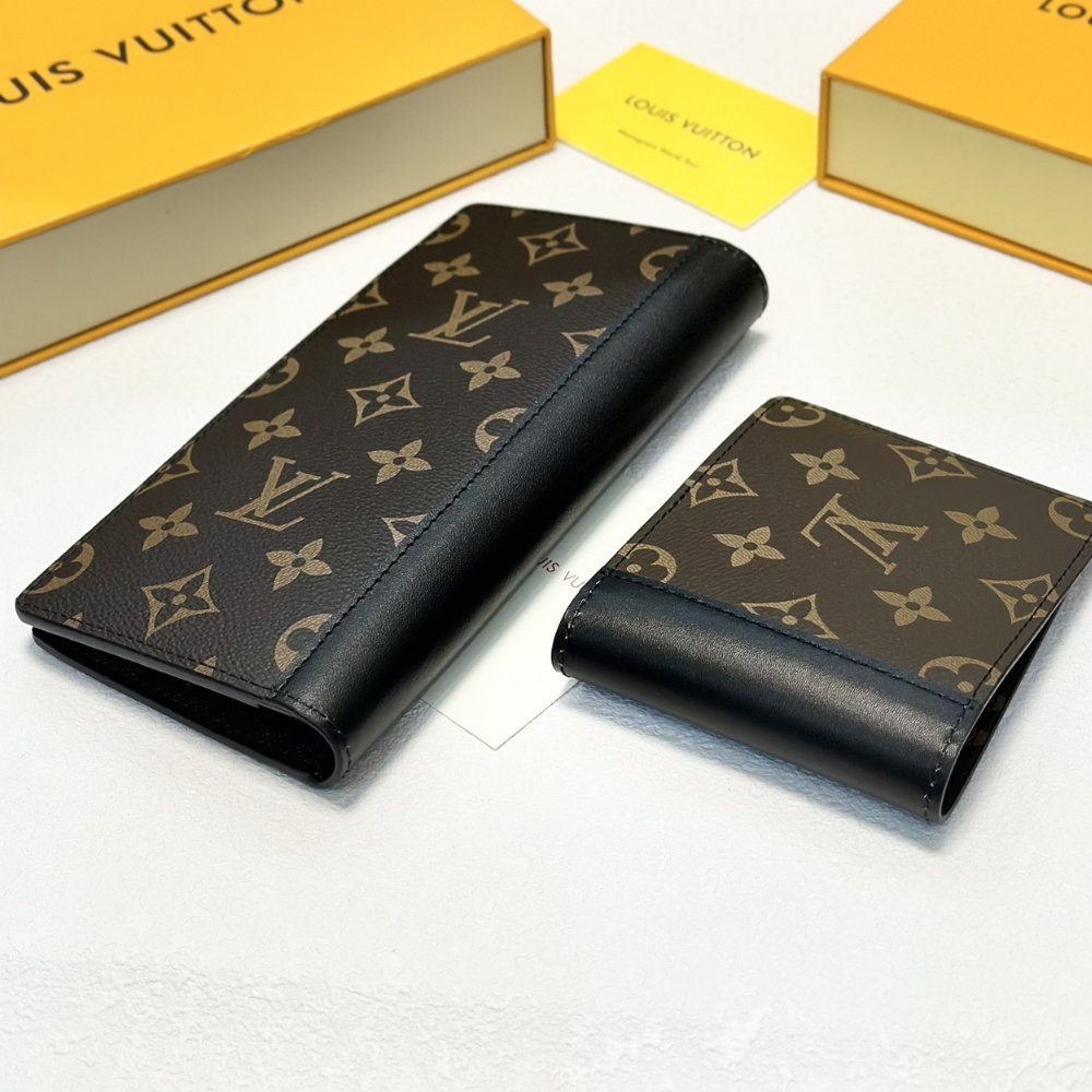 LOUIS VUITTON BRAZZA WALLET MONOGRAM MACASSAR BROWN 19CM M69410 - Image 4