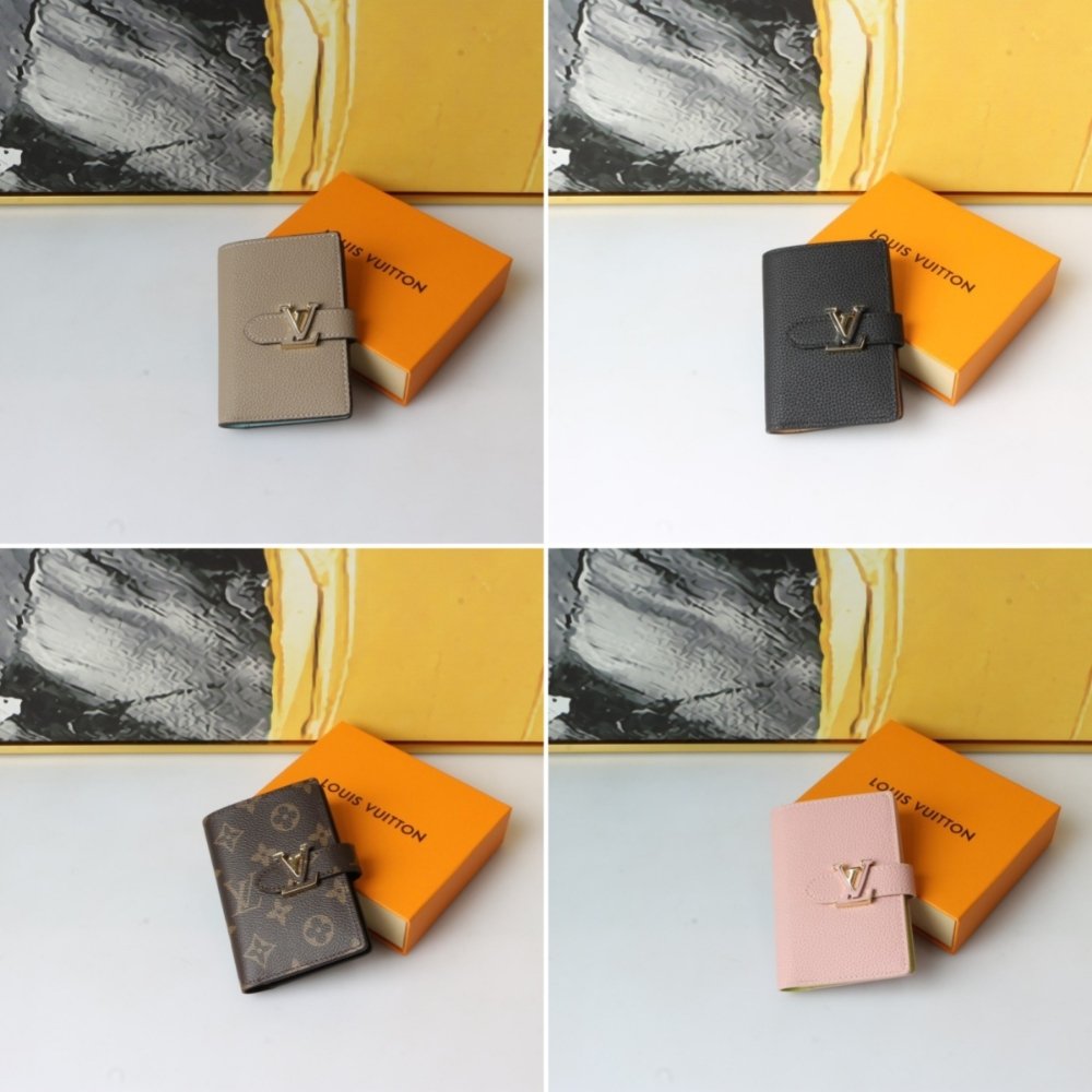 LOUIS VUITTON LV VERTICAL COMPACT WALLET TAURILLON LEATHER BLACK 12CM M81561 - Image 3