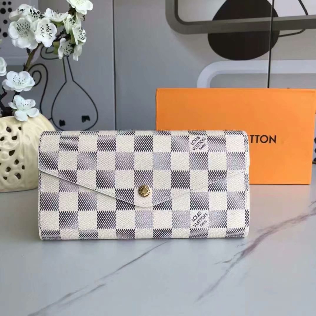LV Damier Azur Envelope Wallet - Image 10
