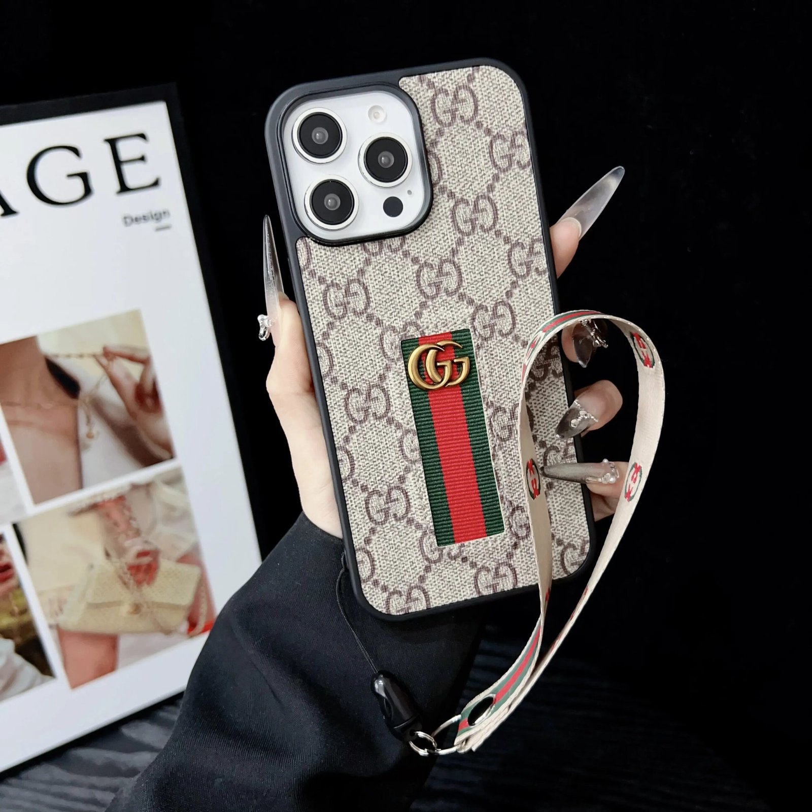 GUCCI GG Card Pocket Phone Case - Image 9