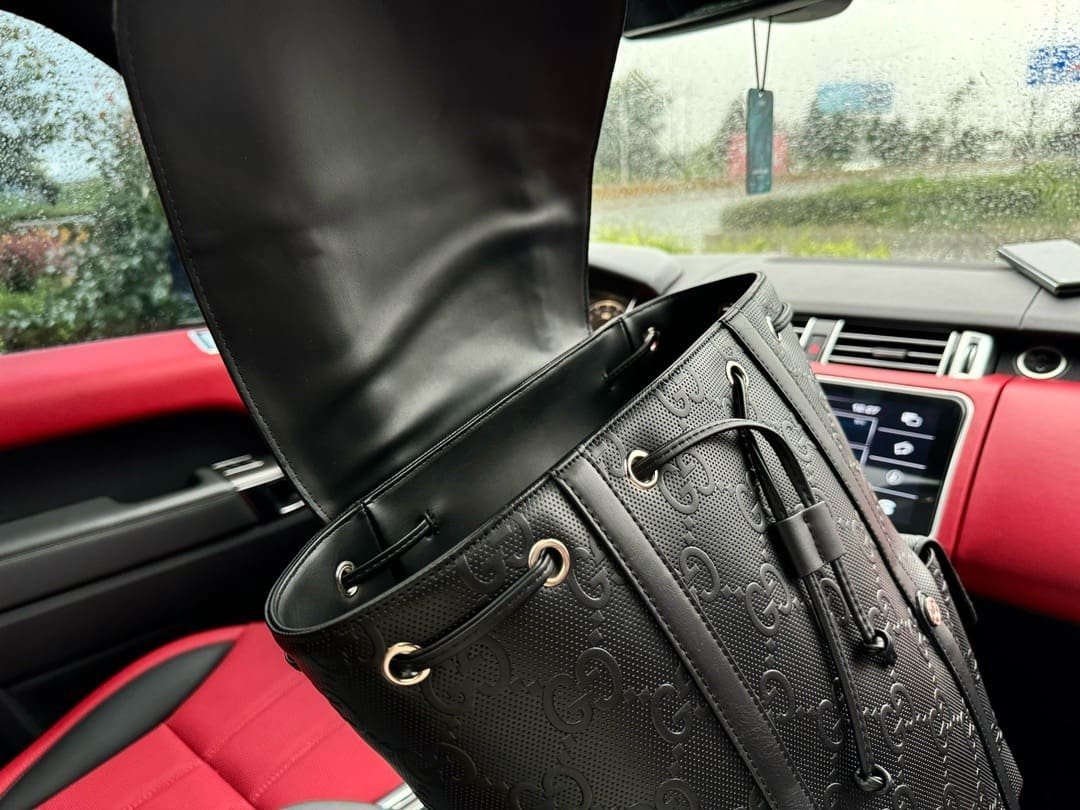 Gucci GG Leather Backpack - Image 9