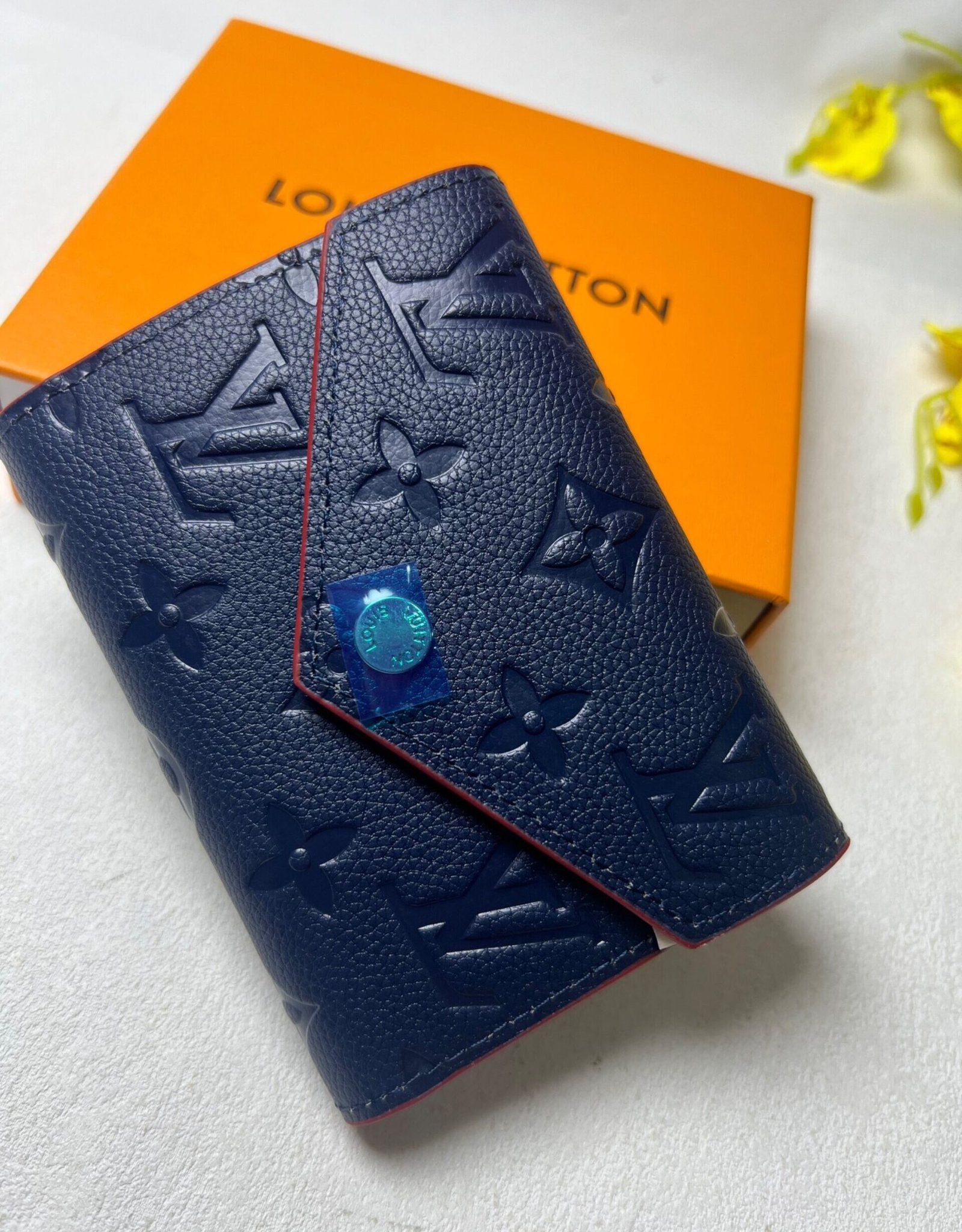 Alternative view of Louis Vuitton Victorine Wallet Monogram Empreinte Navy Blue/ Red For Women, Women's Wallets 4.7in/12cm LV M64577 - TEMAFES