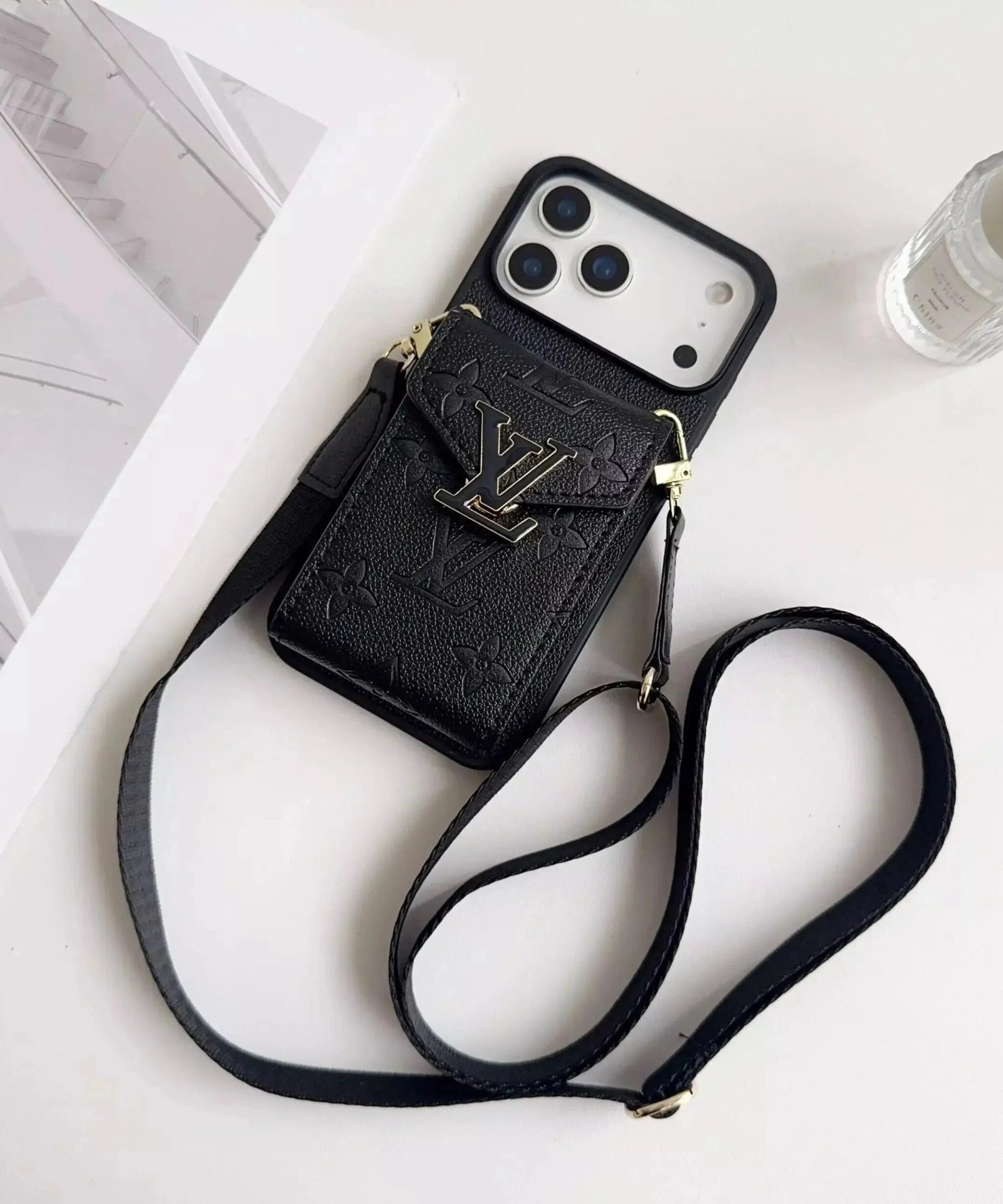 Alternative view of LV Monogram Eclipse Crossbody Card Holder Case