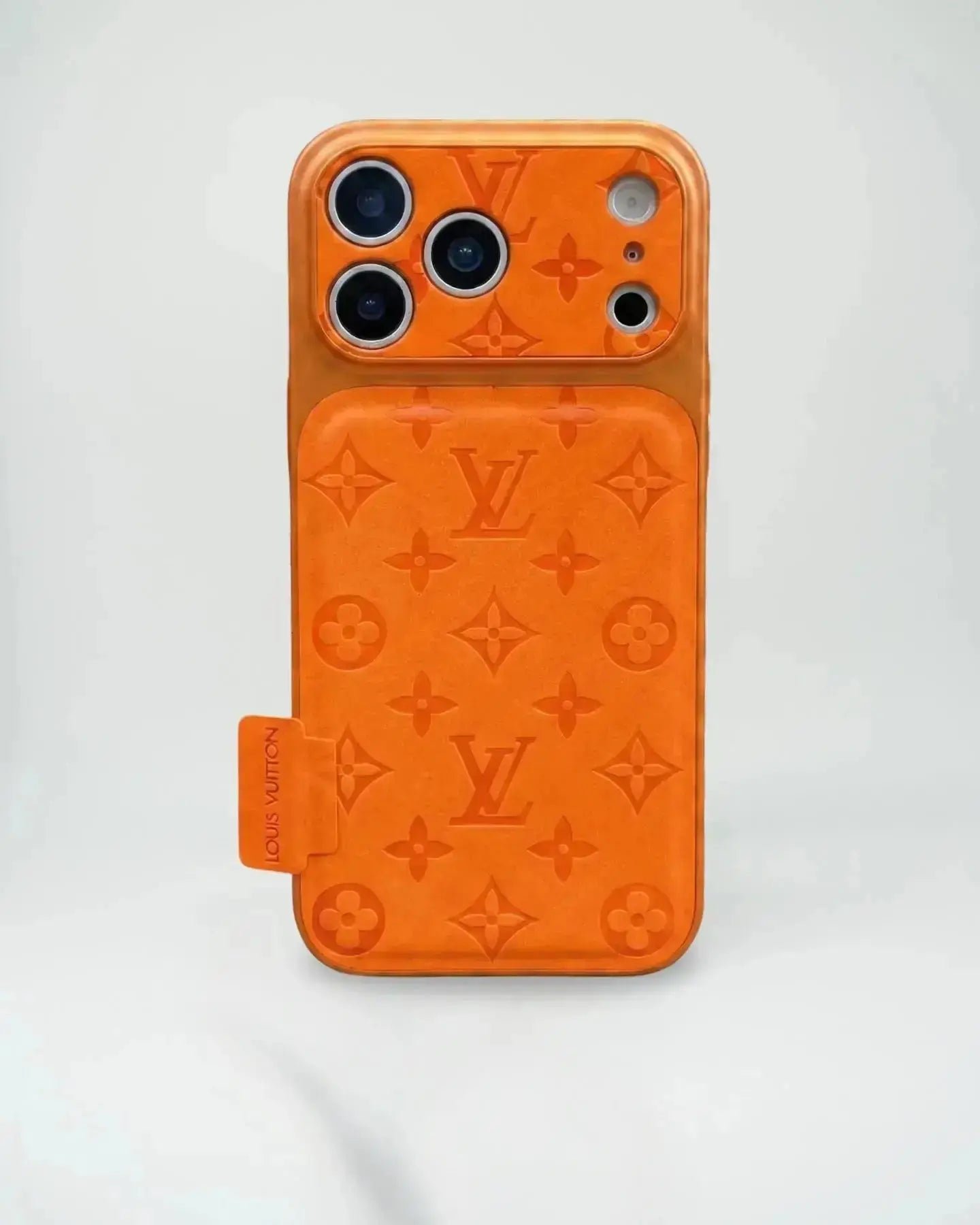 LV Orange Embossed Monogram Wallet Case
