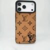 LV Monogram Gold-tone LV Logo Phone Case