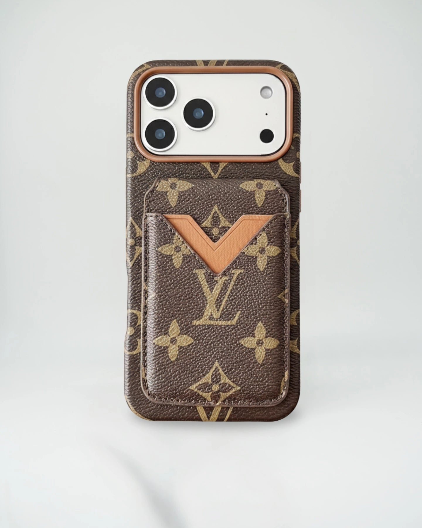 LV Monogram V-Shape logo Card Holder Case