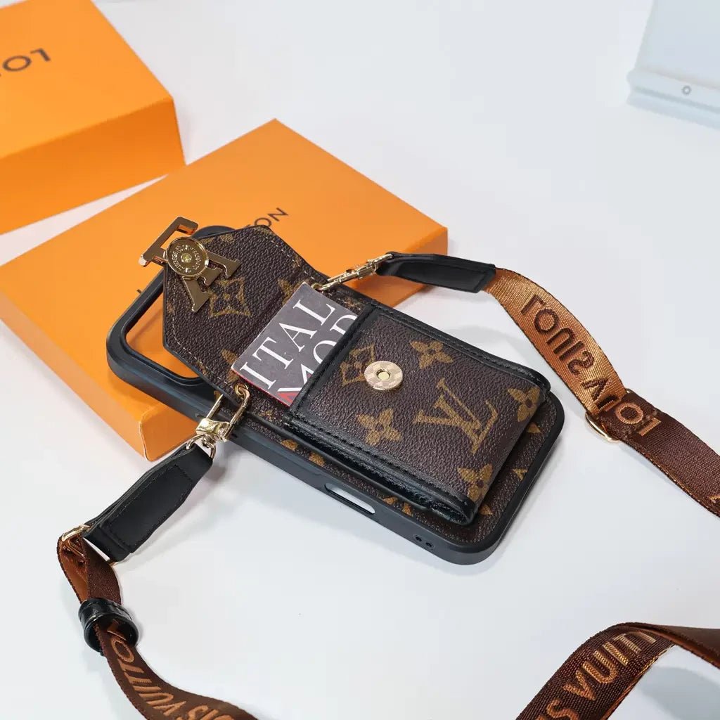 LV Monogram Eclipse Crossbody Card Holder Case - Image 4