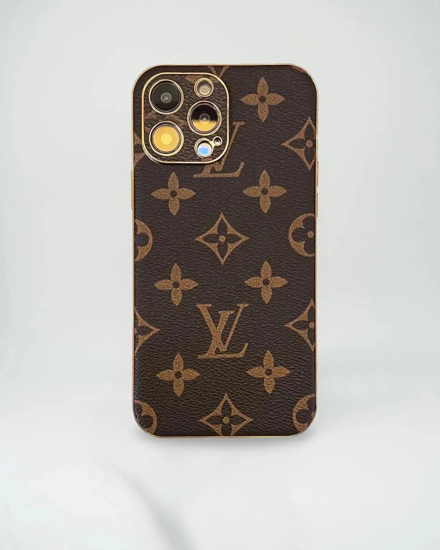 LV Monogram Classic Leather Trim Phone Case