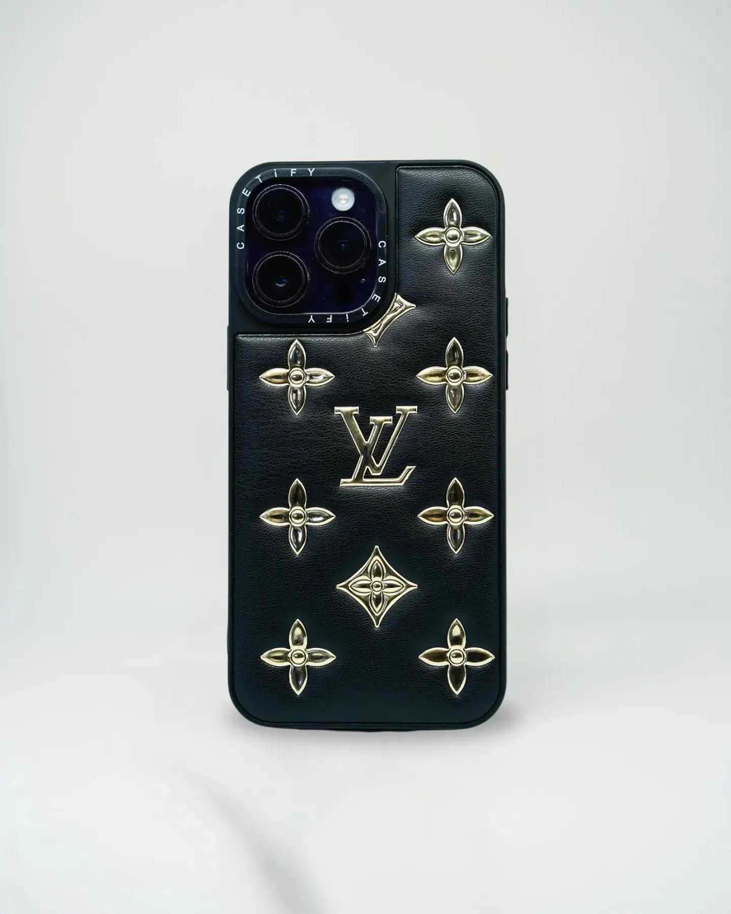 LV Padded Monogram Studded Leather Phone Case