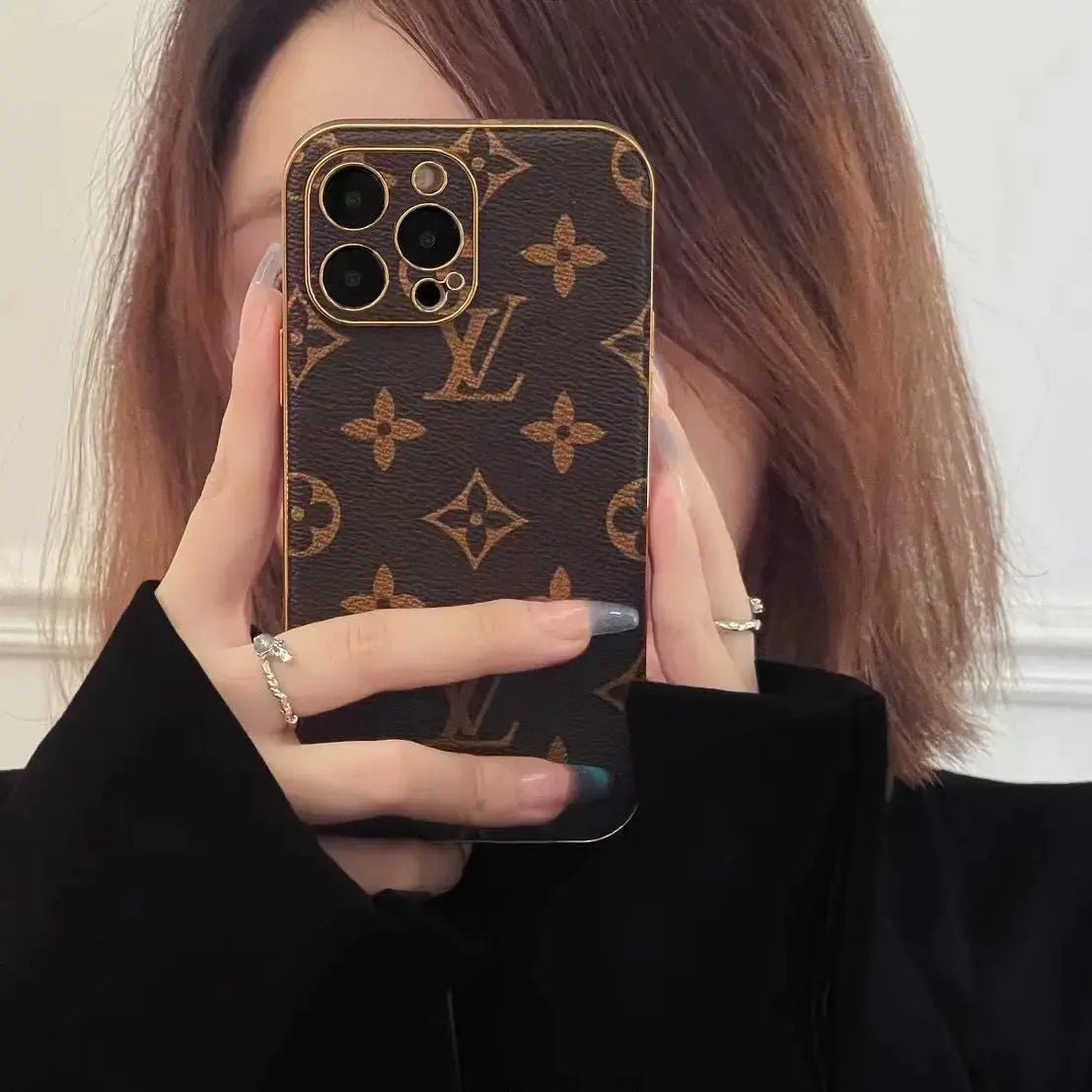 LV Monogram Classic Leather Trim Phone Case - Image 3