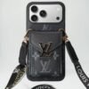  LV Monogram Eclipse Crossbody Card Holder Case