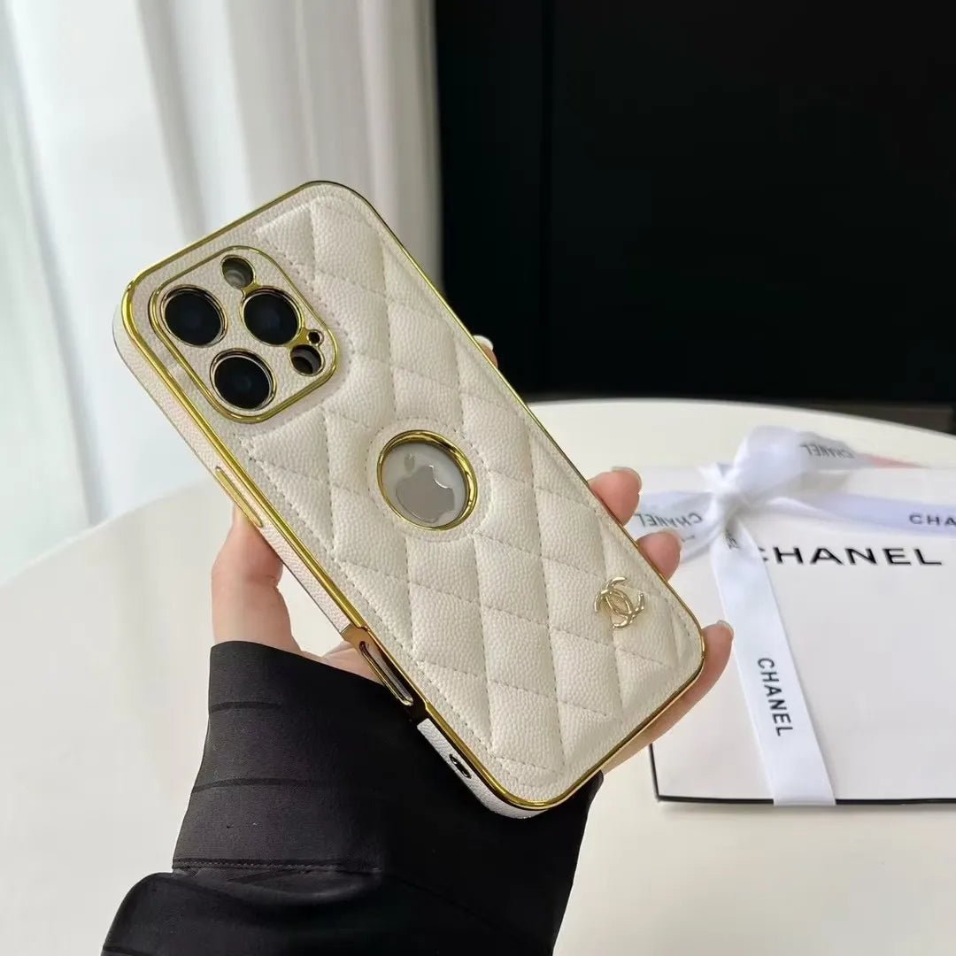 Chanel Metallic Quilted Phone Case - Image 3
