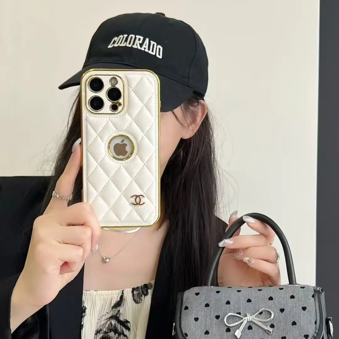 Chanel Metallic Quilted Phone Case - Image 6