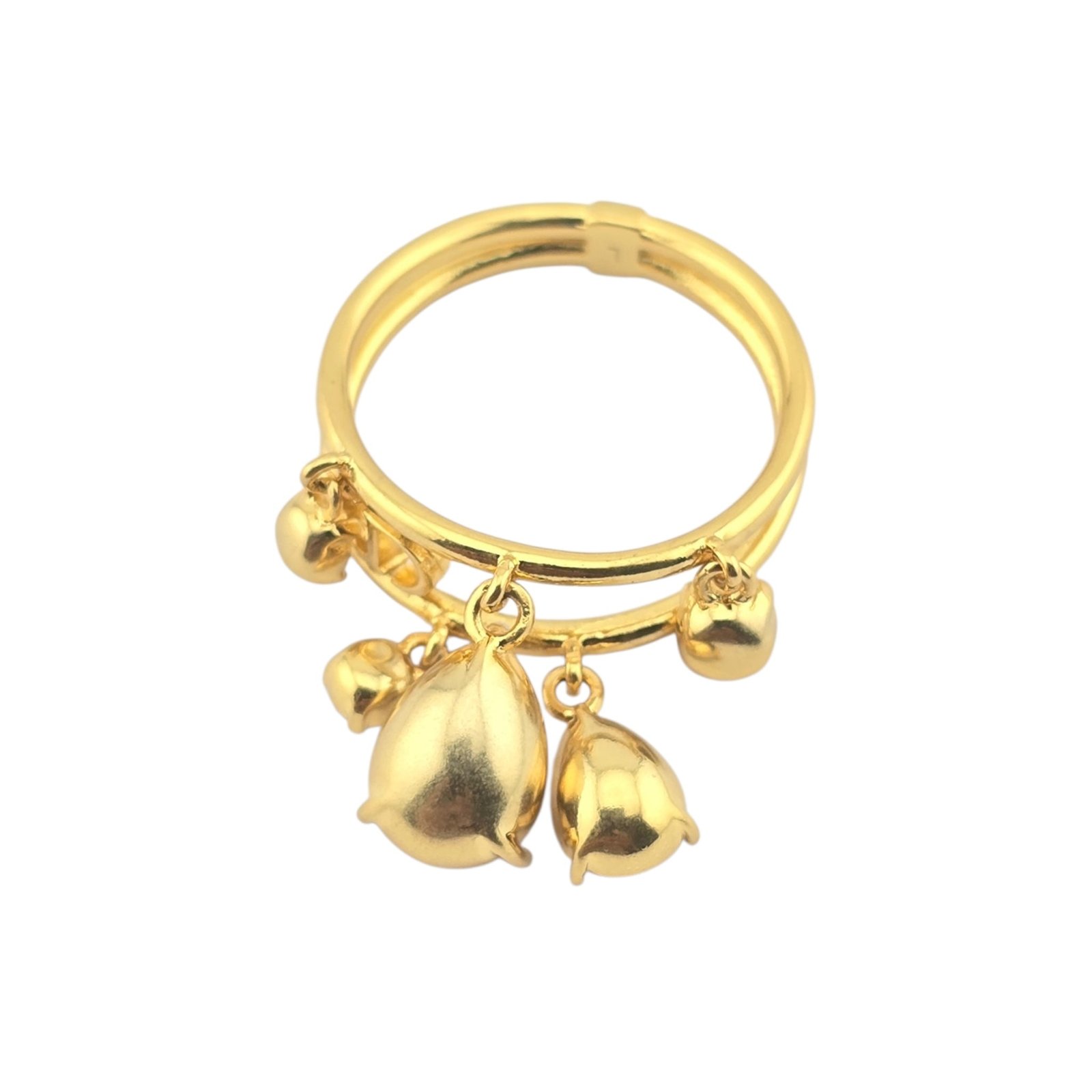 Dior Multi Teardrop Crystal Double Loop Ring - Image 6