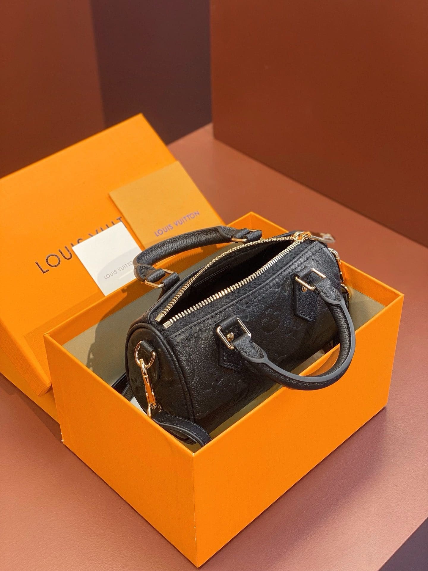 Louis Vuitton Nano Speedy Black Empreinte - Image 6