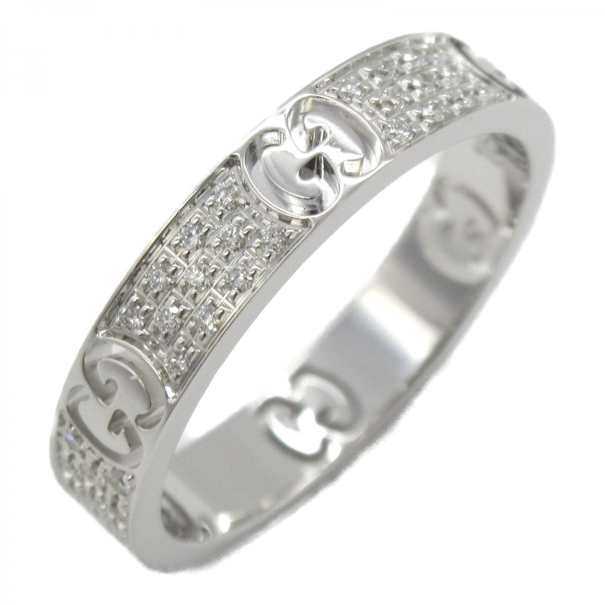 Alternative view of 18K Double Gucci Icon Full Diamonds Ring