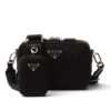 Prada Brique Re-Nylon Leather Bag