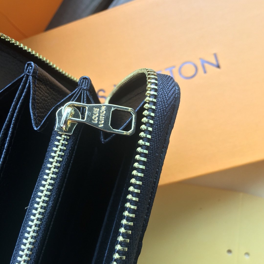 LOUIS VUITTON ZIPPY WALLET MONOGRAM BLACK M61864 - Image 7